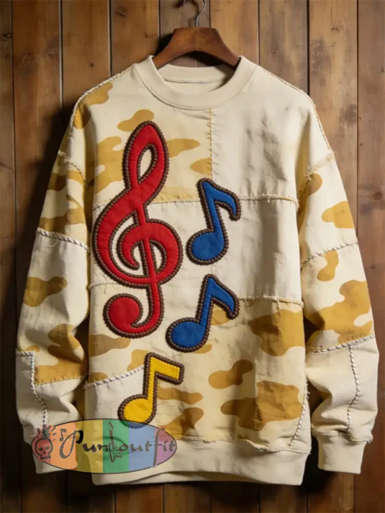 Men’s Music Note Crew Neck Sweatshirt