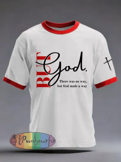 Men’s ’But God’ Printed Casual T-Shirt