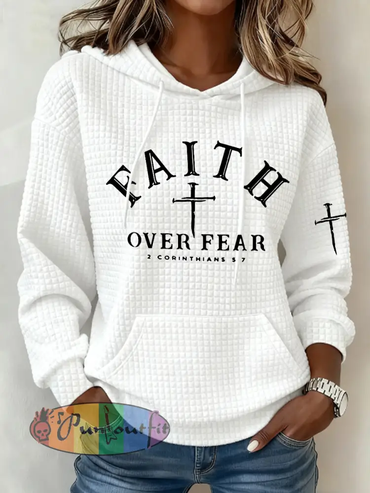 Women’s Faith Over Fear Cross Casual Hoodie