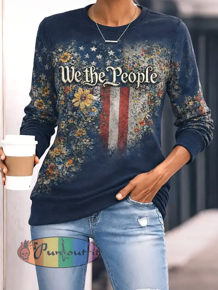 Women’s ’We the People’ Floral Sweatshirts