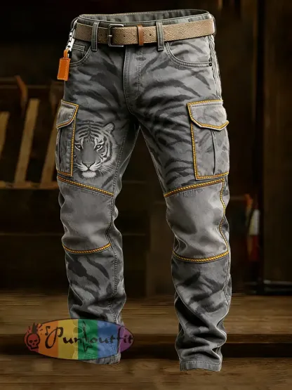 Men’s Retro Business Style Casual Work Trousers