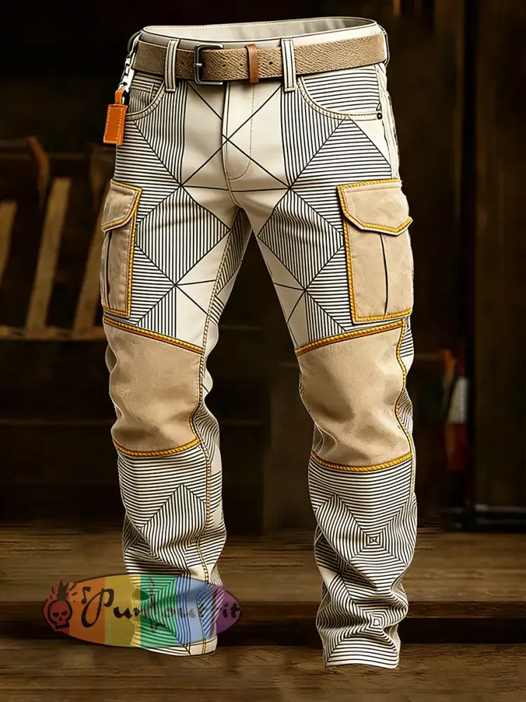 Men’s Retro Business Style Casual Work Trousers