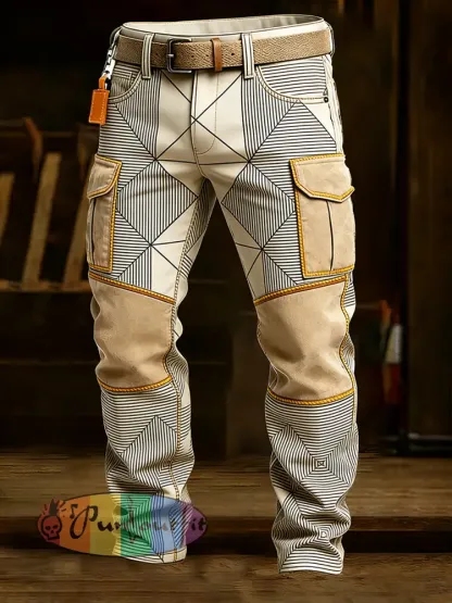 Men’s Retro Business Style Casual Work Trousers