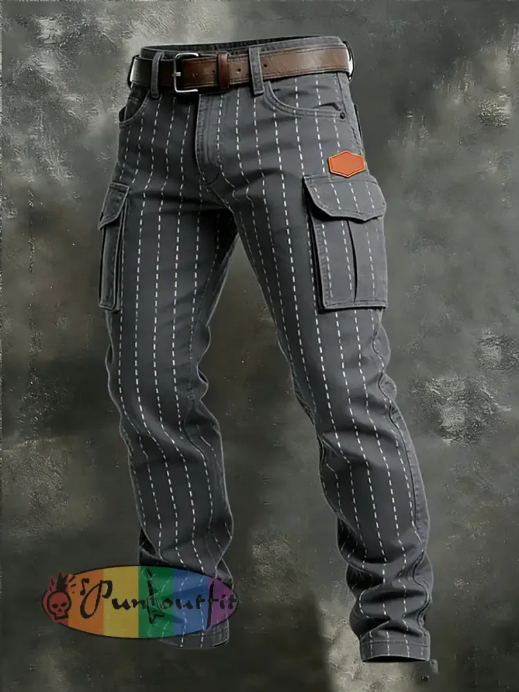 Men’s Retro Business Style Casual Work Trousers