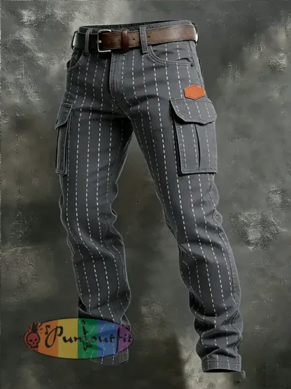 Men’s Retro Business Style Casual Work Trousers