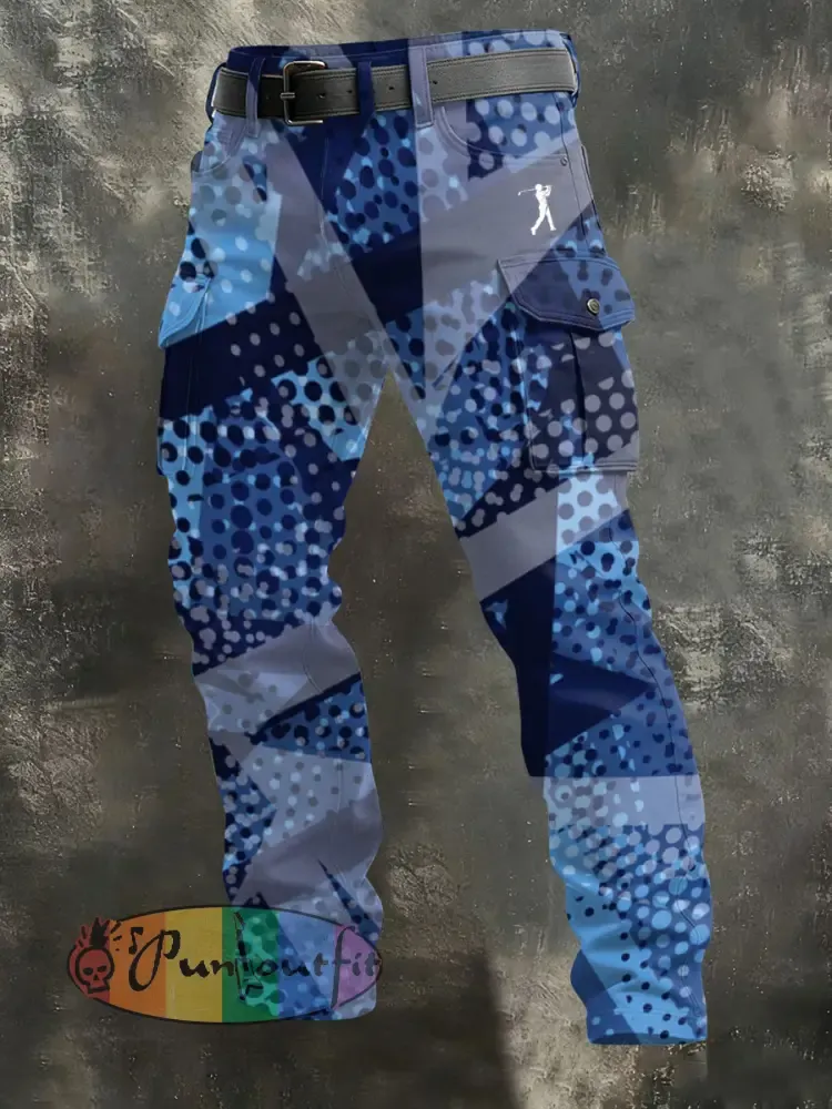 Men’s Vintage Business Style Printed Casual Long Pants