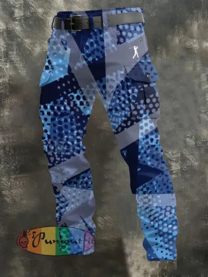 Men’s Vintage Business Style Printed Casual Long Pants
