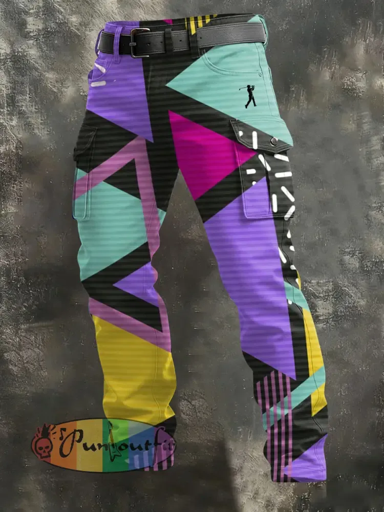 Men’s Vintage Business Style Printed Casual Long Pants