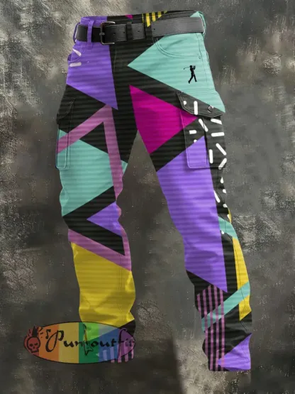 Men’s Vintage Business Style Printed Casual Long Pants