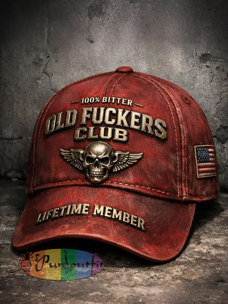 Old Fuckers Club Unisex Hats - Red · ONE