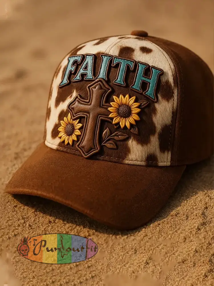Unisex Western Faith Art Print Hat - As picture · ONE