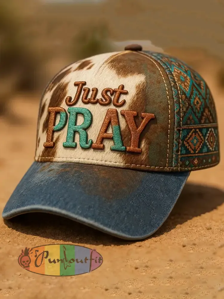 Unisex Western Faith Art Print Hat - As picture · ONE