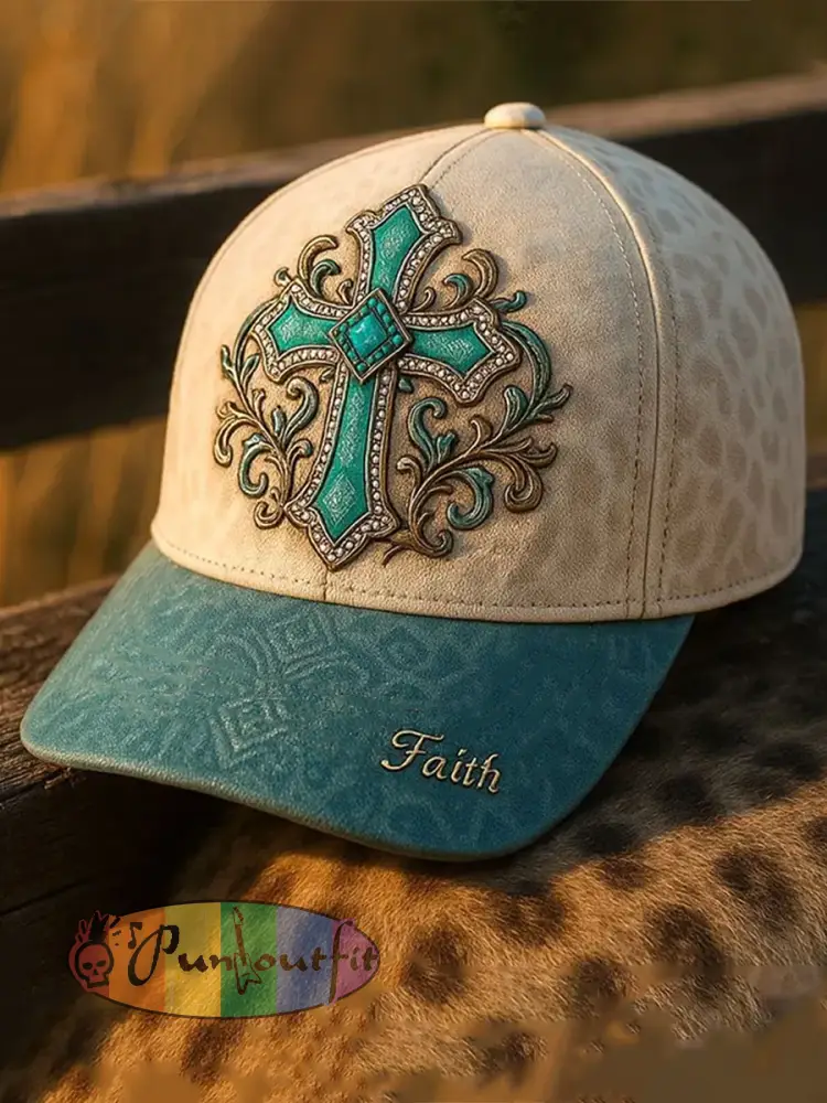 Unisex Western Faith Art Print Hat - As picture · ONE