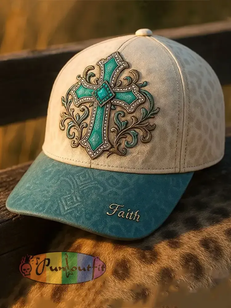 Unisex Western Faith Art Print Hat - As picture · ONE
