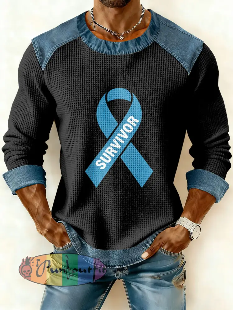 Retro Prostate Cancer Awareness Print Casual Sweatshirt - As picture · S