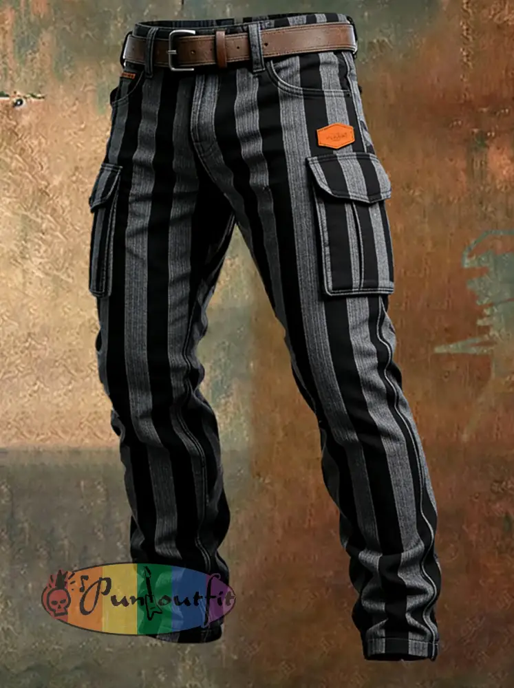 Men’s Retro Business Style Casual Work Trousers