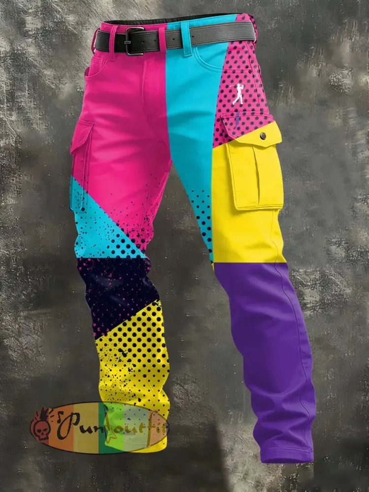 Men’s Vintage Business Style Printed Casual Long Pants