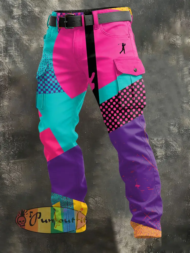 Men’s Vintage Business Style Printed Casual Long Pants