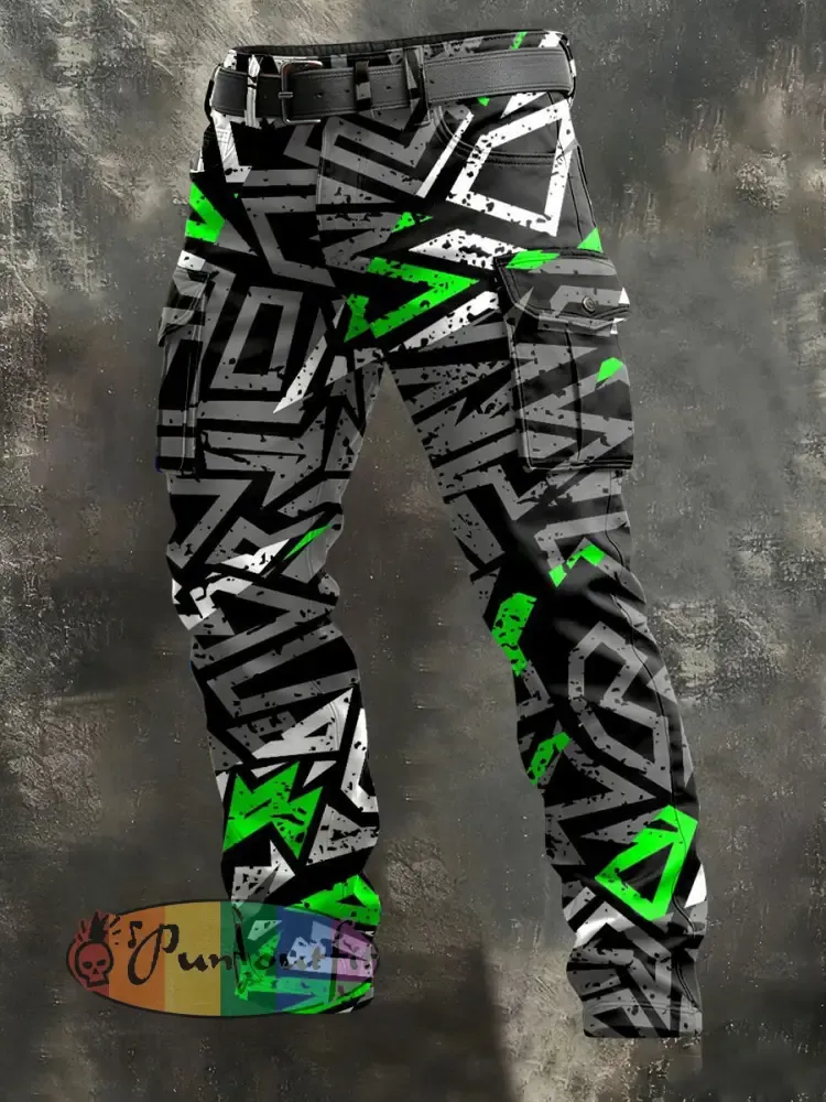 Men’s Vintage Business Style Printed Casual Long Pants