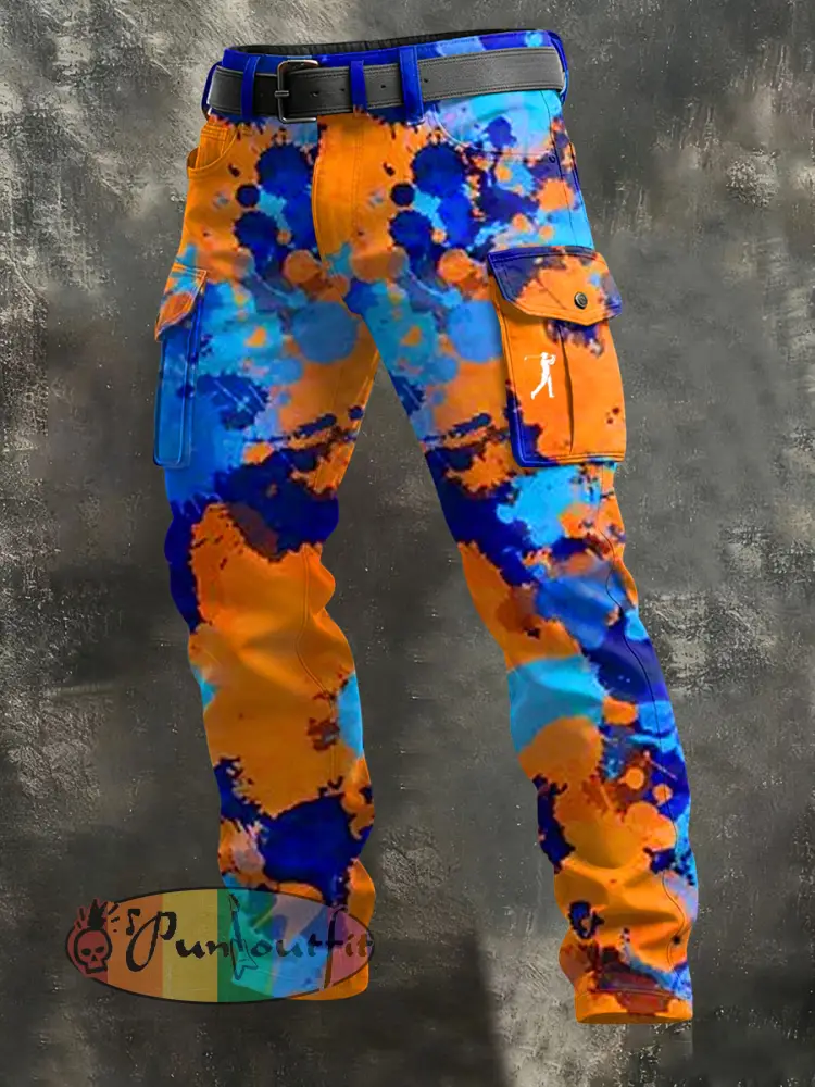 Men’s Vintage Business Style Printed Casual Long Pants