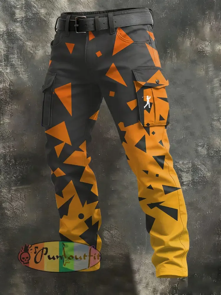 Men’s Vintage Business Style Printed Casual Long Pants