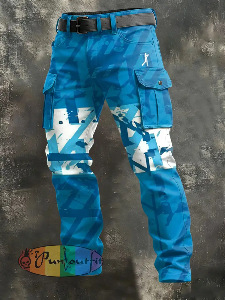 Men’s Vintage Business Style Printed Casual Long Pants