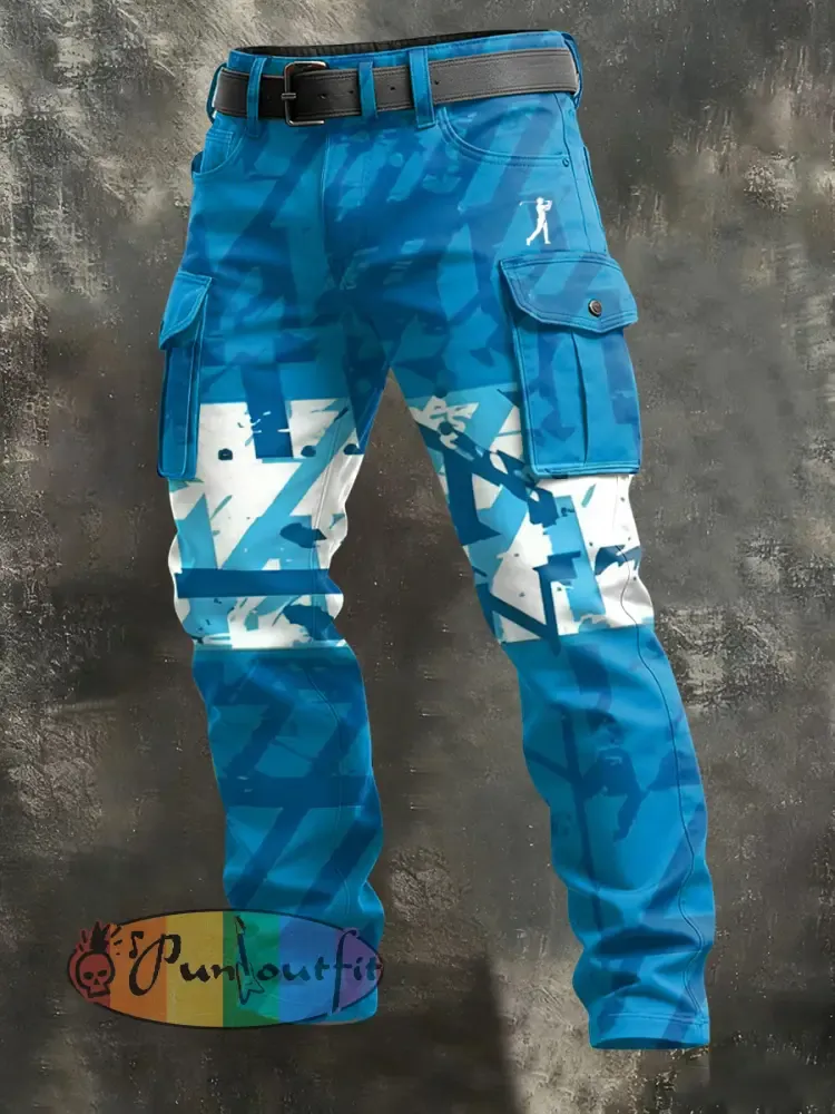 Men’s Vintage Business Style Printed Casual Long Pants
