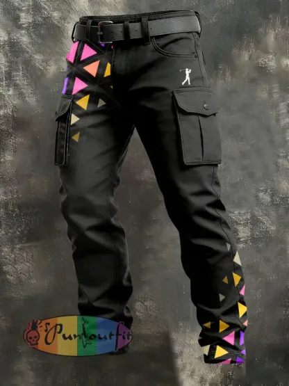 Men’s Vintage Business Style Printed Casual Long Pants
