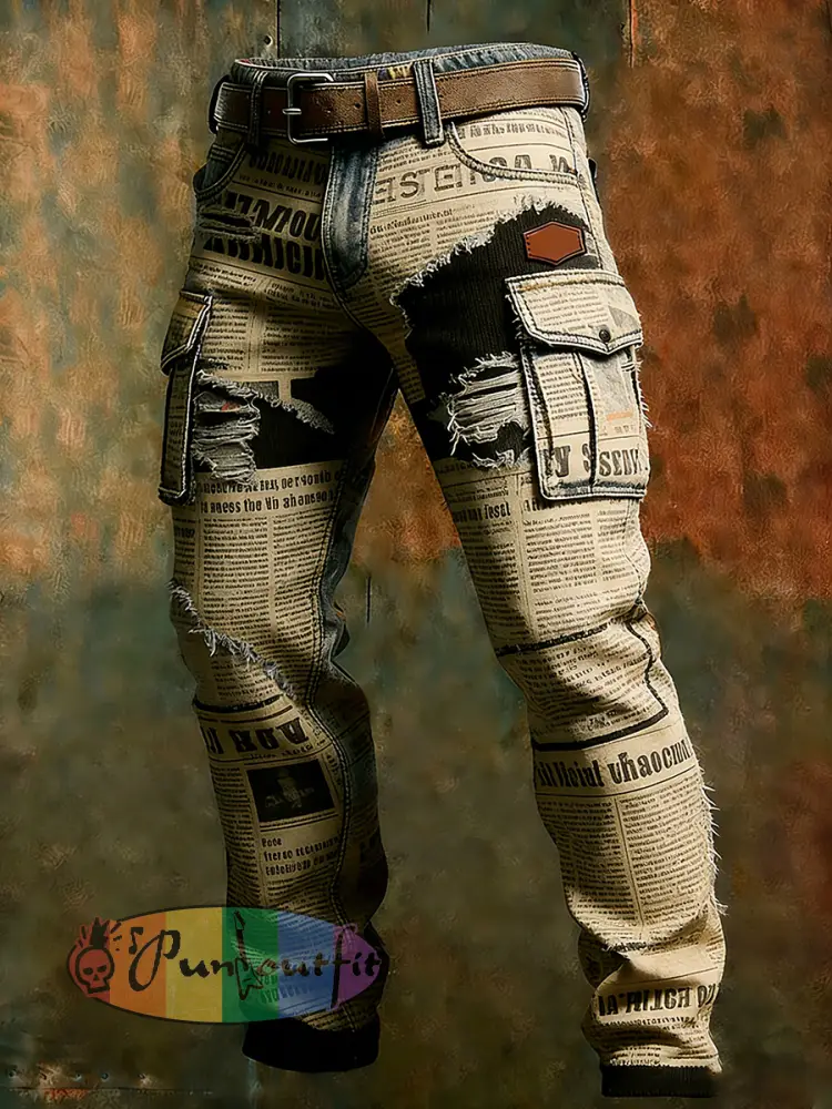 Men’s Retro Business Style Casual Work Trousers