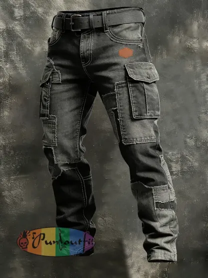 Men’s Retro Business Style Casual Work Trousers