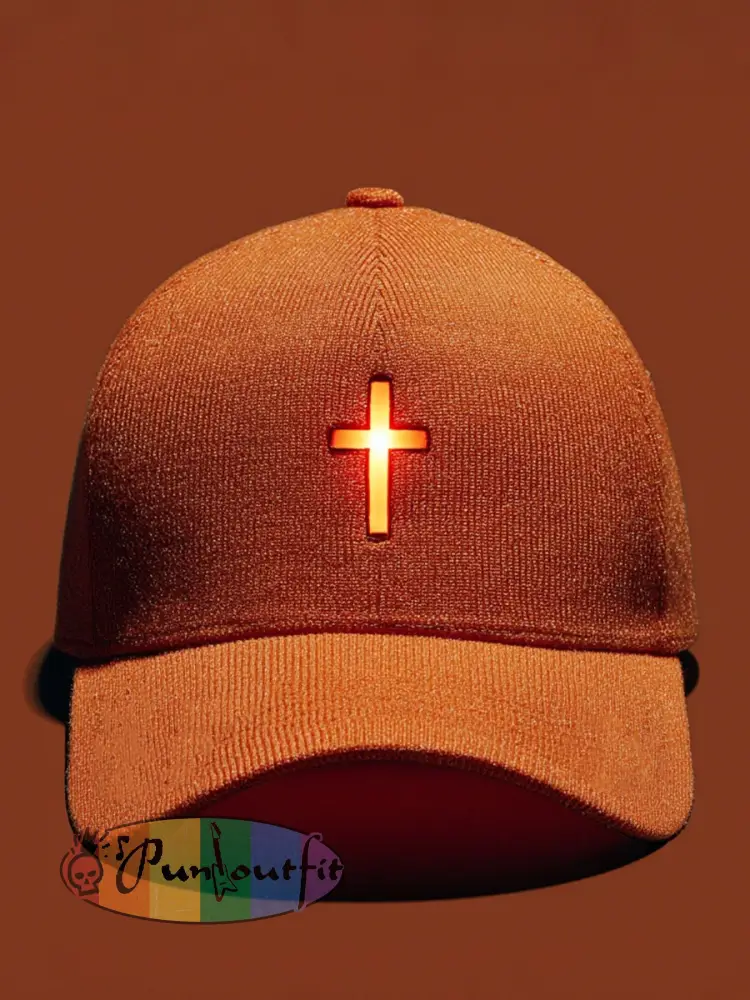 Christian Cross Faith Neutral Hats - Orange · ONE