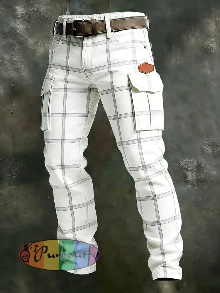 Men’s Retro Business Style Casual Work Trousers