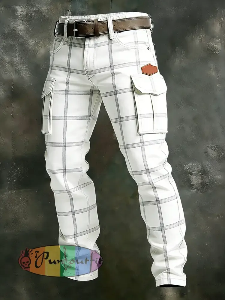 Men’s Retro Business Style Casual Work Trousers