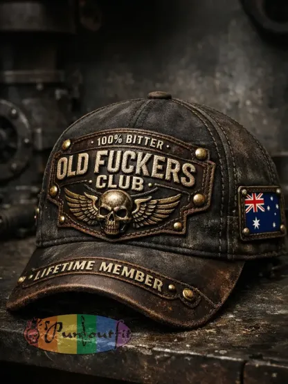 Old Fuckers Club Vintage Unisex Hats - As picture · ONE