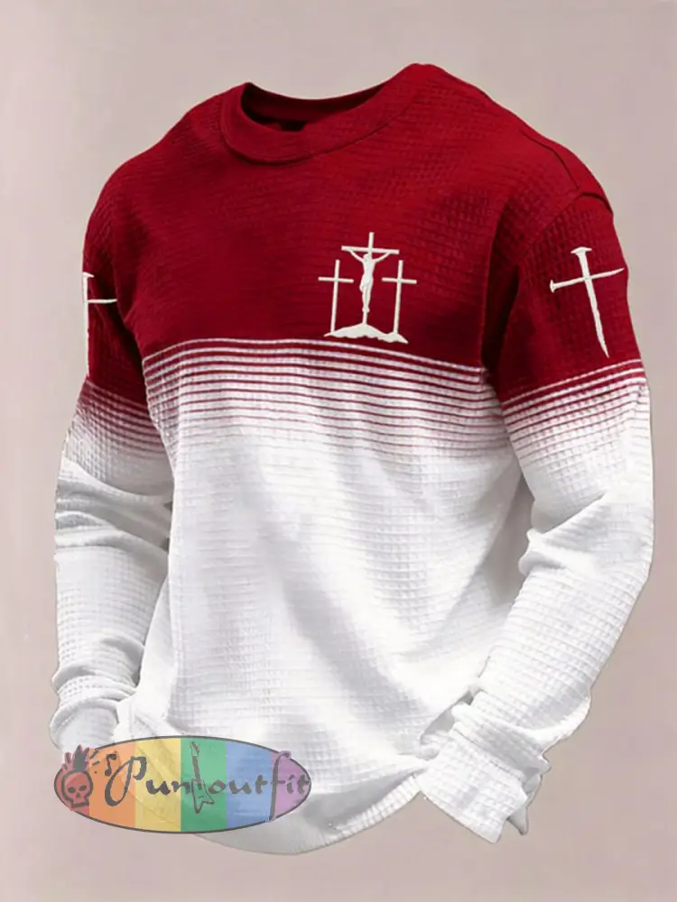 Men’s Faith Cross Waffle Long Sleeve T-Shirt