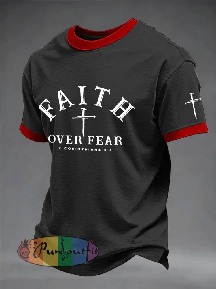 Men’s Faith Over Fear Cross Short Sleeve T-shirt