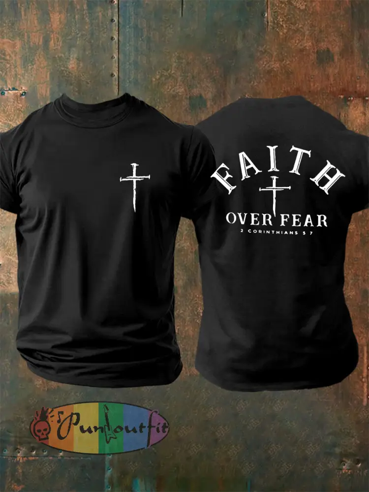 Men’s Faith Over Fear Cross Short Sleeve T-shirt