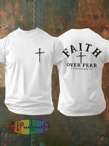 Men’s Faith Over Fear Cross Short Sleeve T-shirt