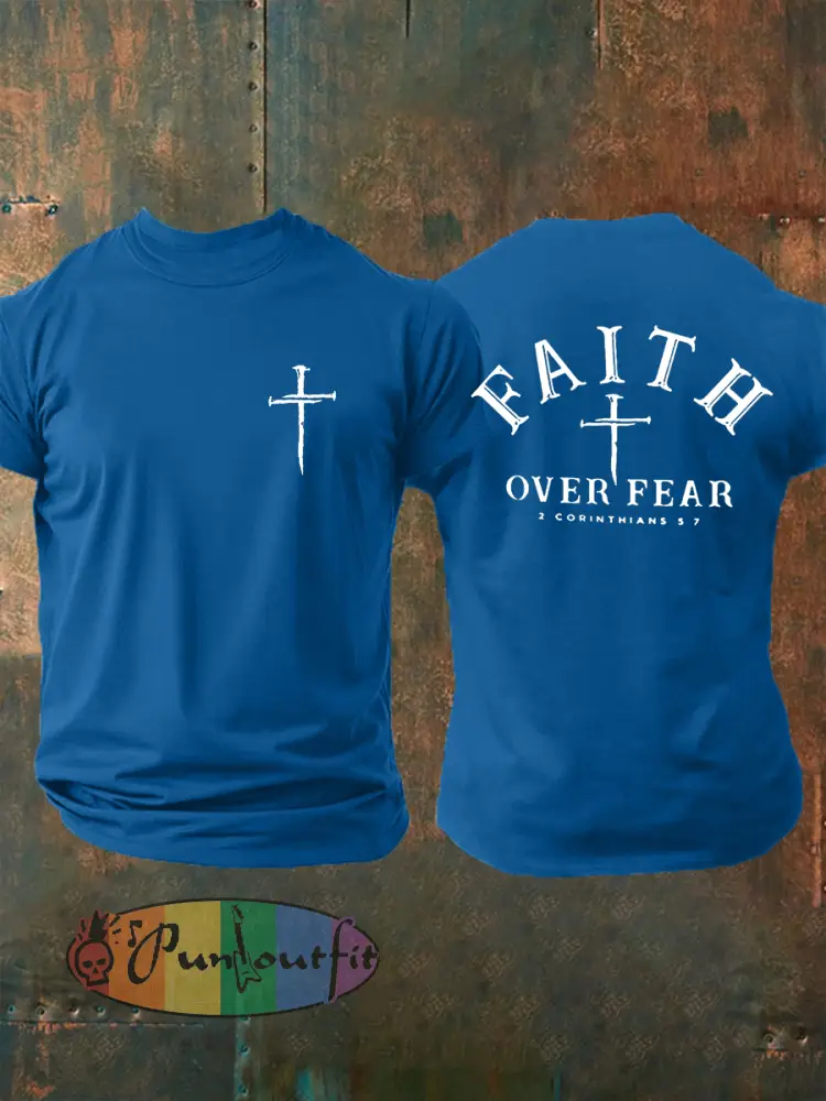 Men’s Faith Over Fear Cross Short Sleeve T-shirt
