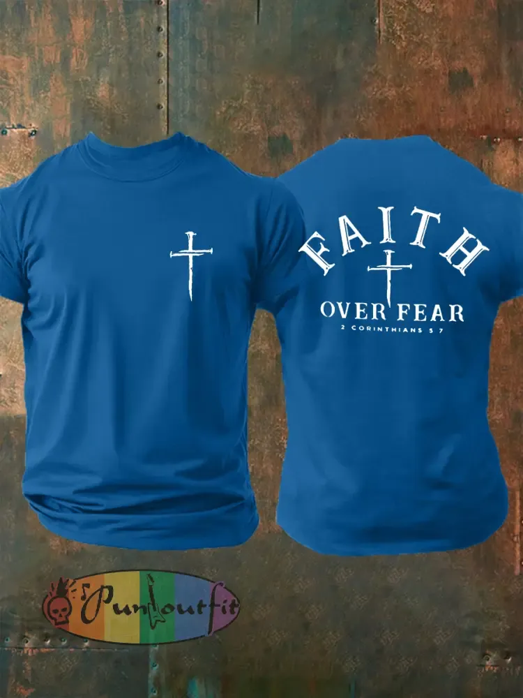 Men’s Faith Over Fear Cross Short Sleeve T-shirt