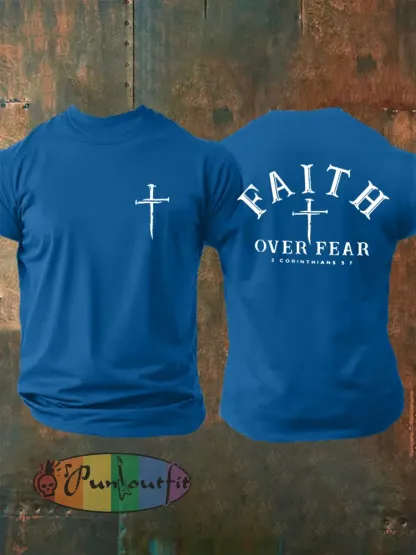 Men’s Faith Over Fear Cross Short Sleeve T-shirt