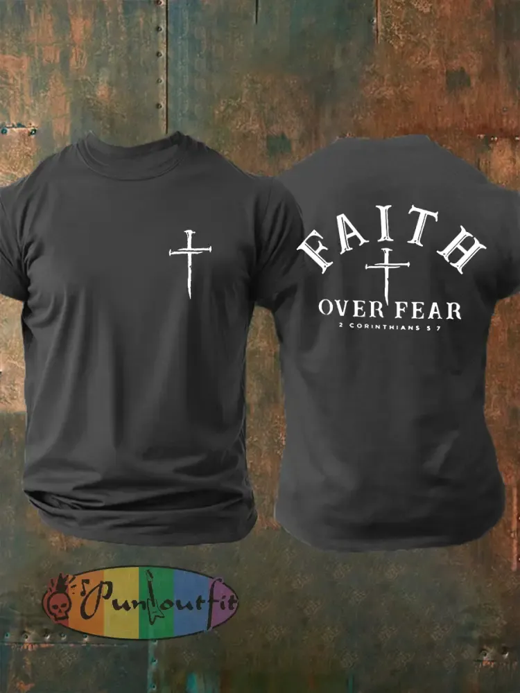 Men’s Faith Over Fear Cross Short Sleeve T-shirt