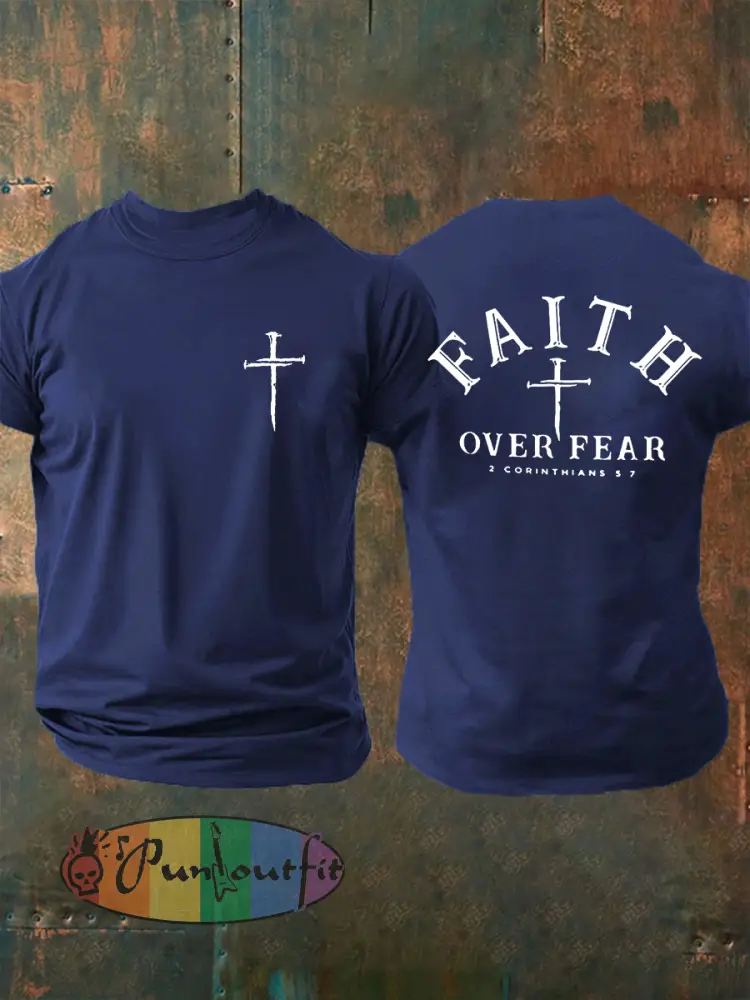 Men’s Faith Over Fear Cross Short Sleeve T-shirt