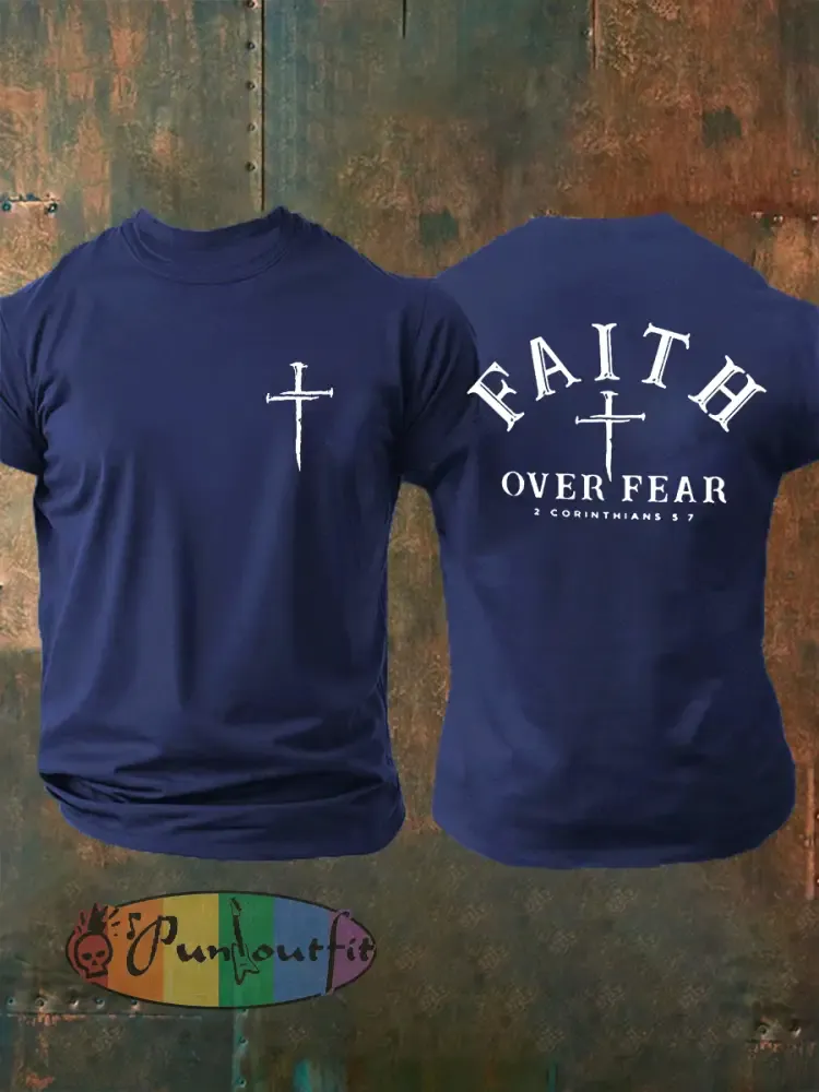 Men’s Faith Over Fear Cross Short Sleeve T-shirt