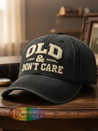 Old Don’t Care Unisex Hats - Black · ONE
