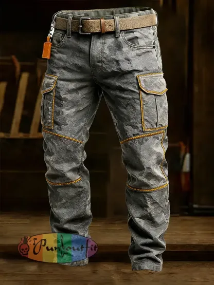 Men’s Retro Business Style Casual Work Trousers