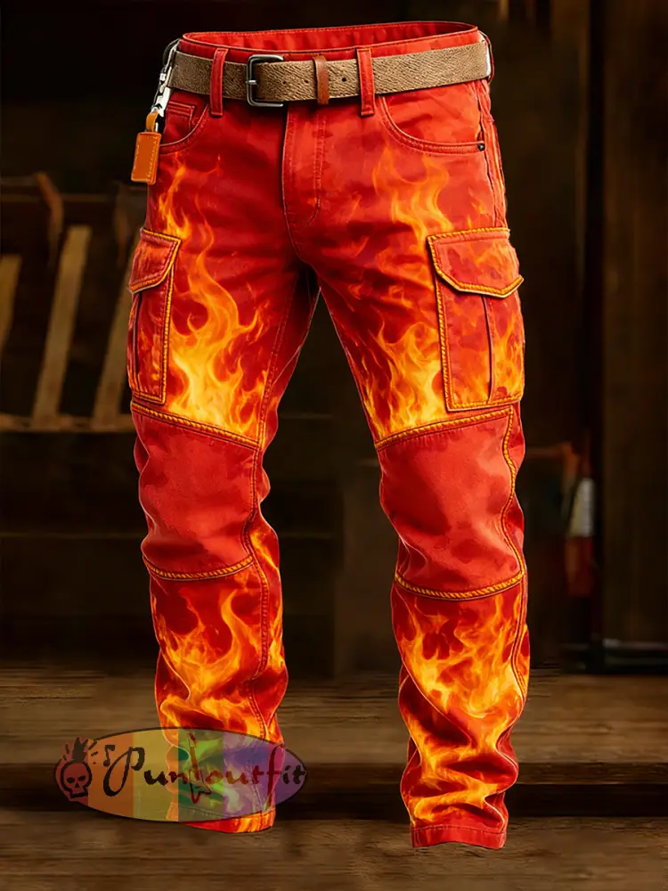 Men’s Retro Business Style Casual Work Trousers