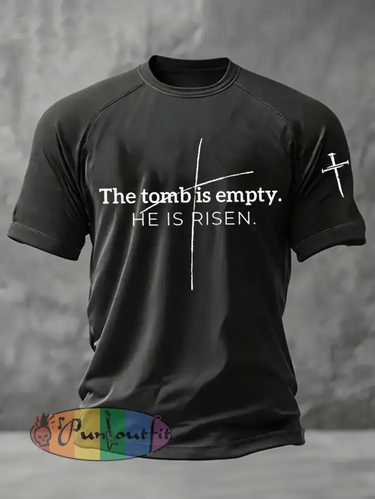 Men’s ’He Is Risen’ Printed Casual T-Shirt
