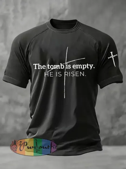 Men’s ’He Is Risen’ Printed Casual T-Shirt
