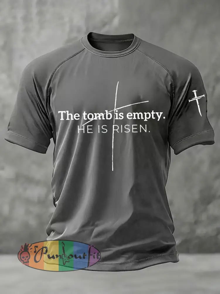 Men’s ’He Is Risen’ Printed Casual T-Shirt